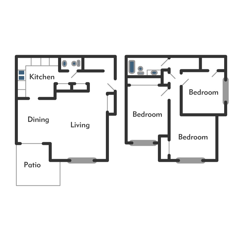 Magna Properties Stratford Indianapolis, IN Floor Plans.