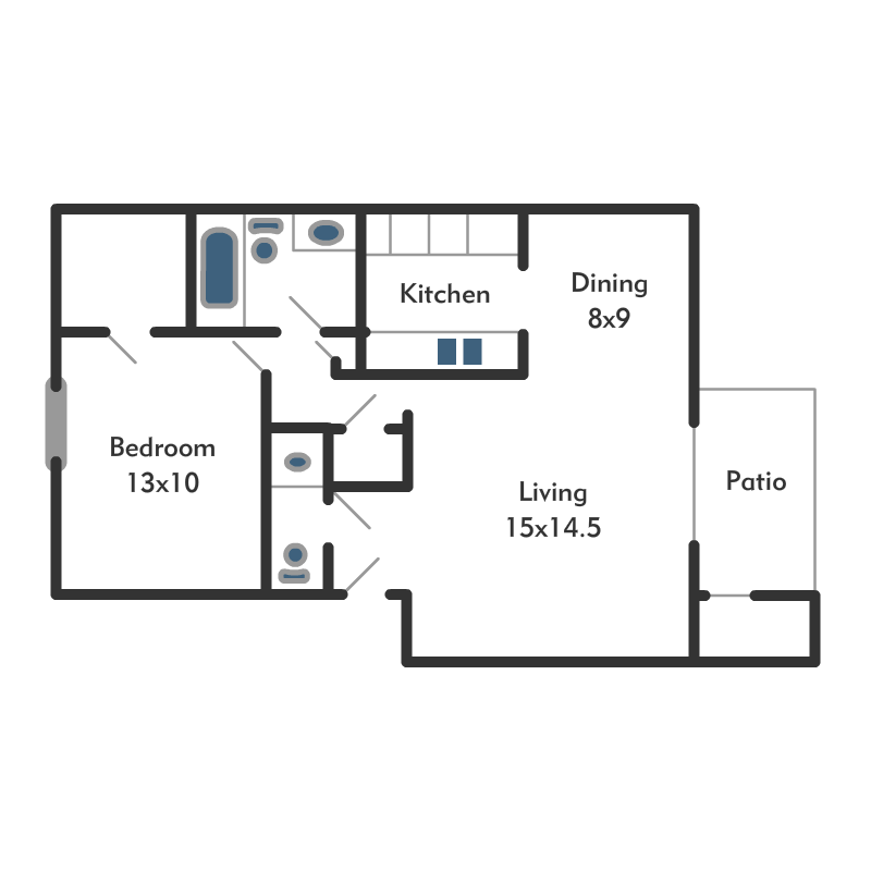 Magna Properties Fox Acres Kokomo, IN Floor Plans.